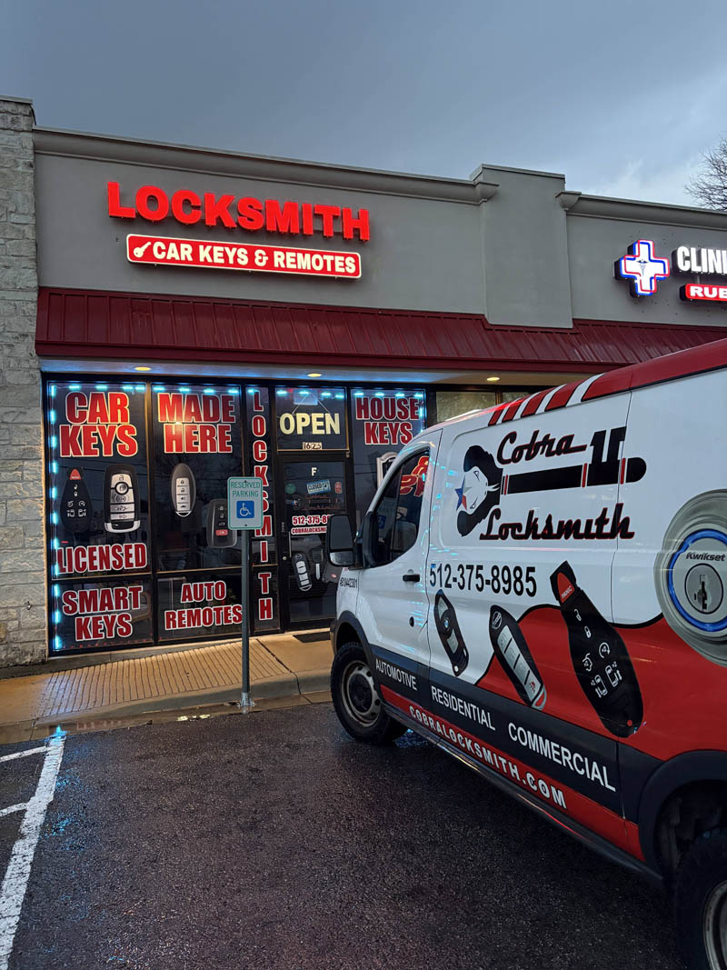 cobra locksmith shop and van nearby Cedar Park